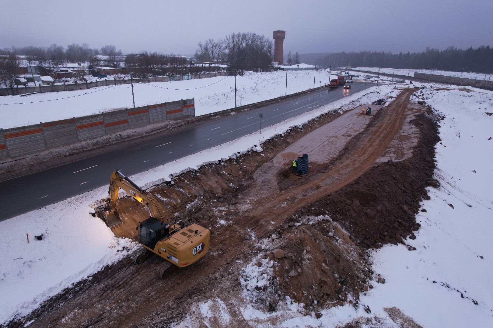 видео с коптера, дорога, вяземы,