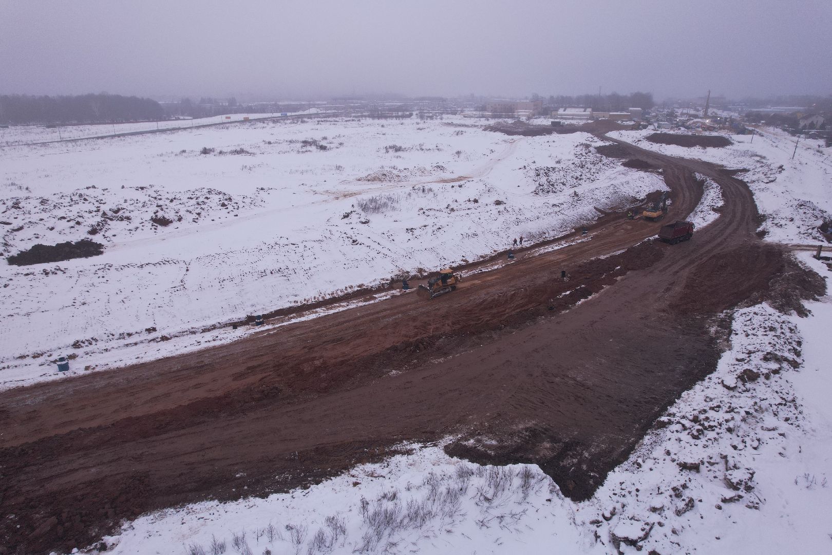 видео с коптера, дорога, вяземы,