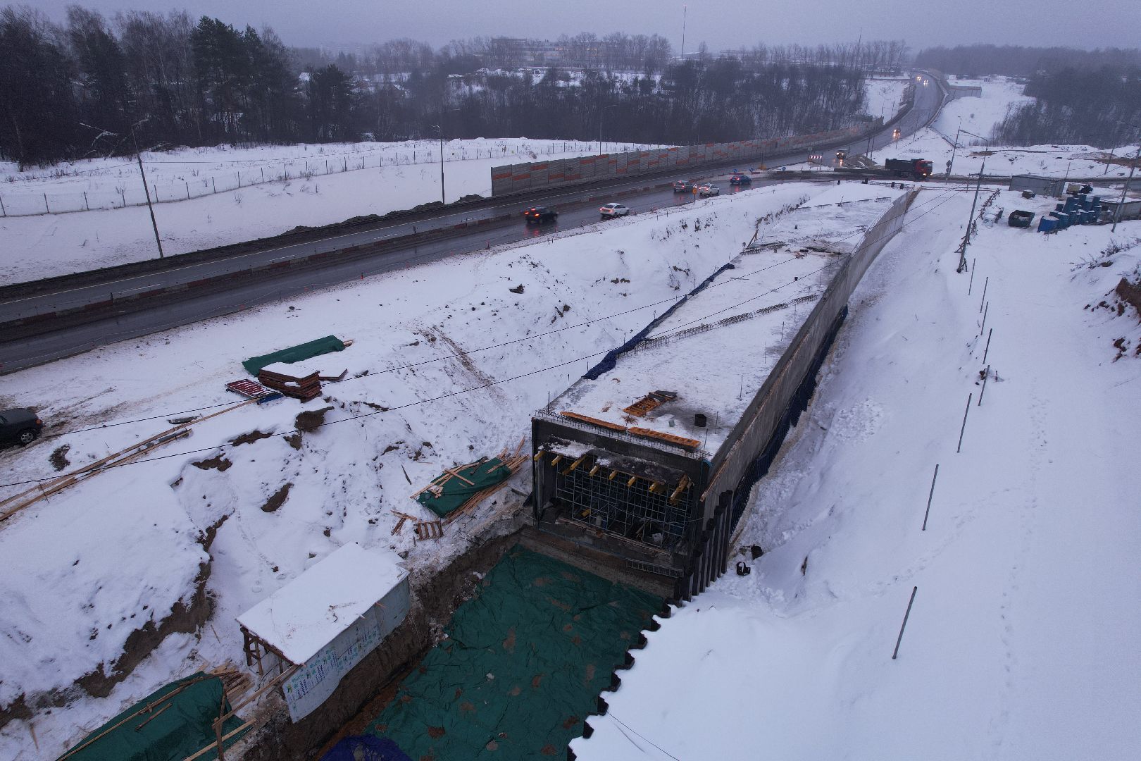 видео с коптера, дорога, вяземы,