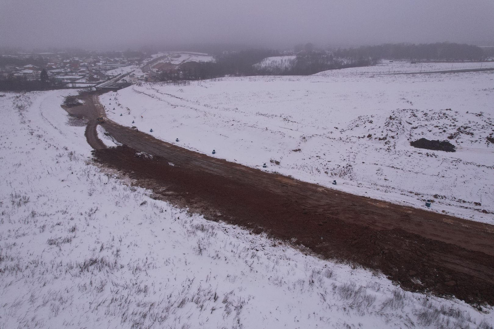 видео с коптера, дорога, вяземы,