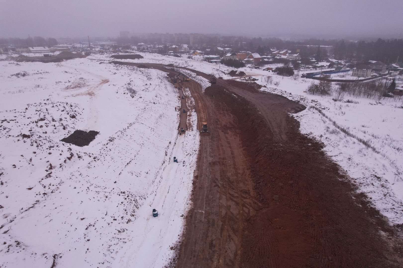 видео с коптера, дорога, вяземы,