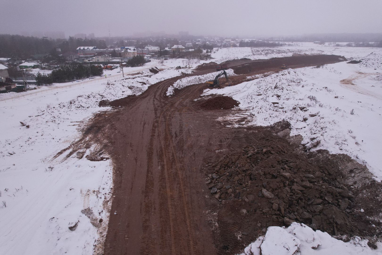 видео с коптера, дорога, вяземы,