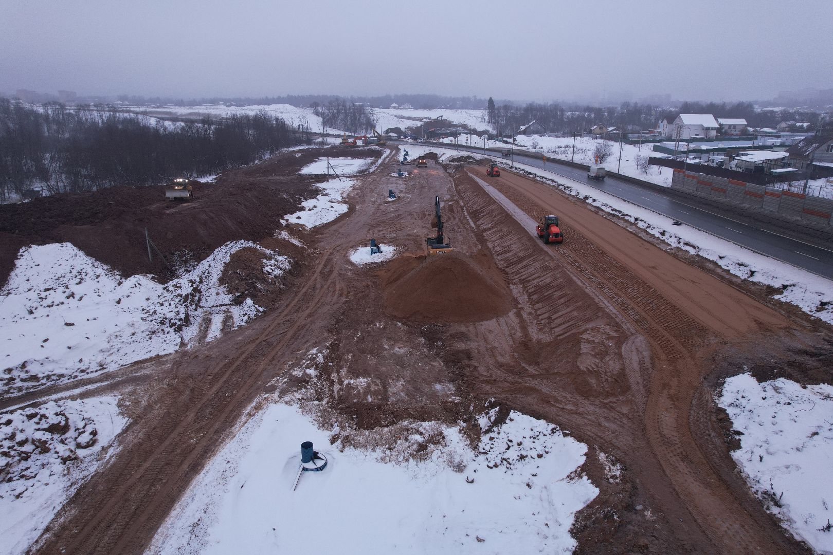 видео с коптера, дорога, вяземы,