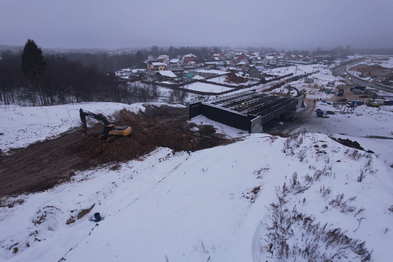 видео с коптера, дорога, вяземы,