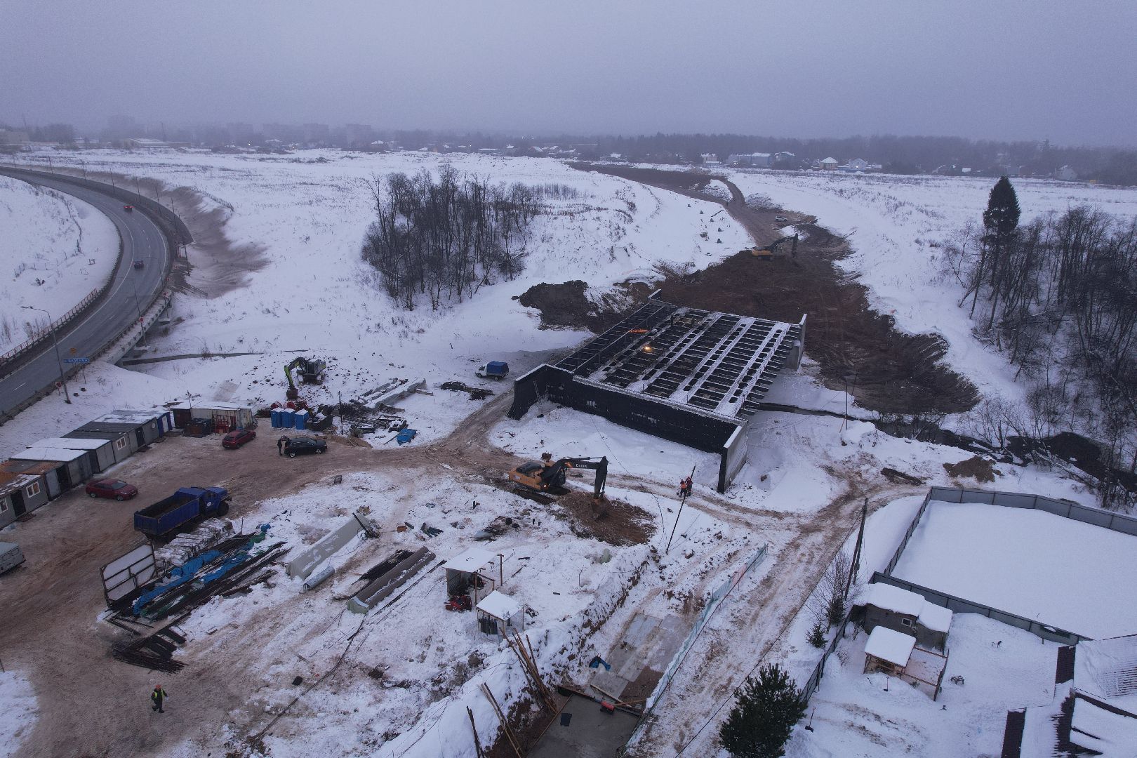 видео с коптера, дорога, вяземы,