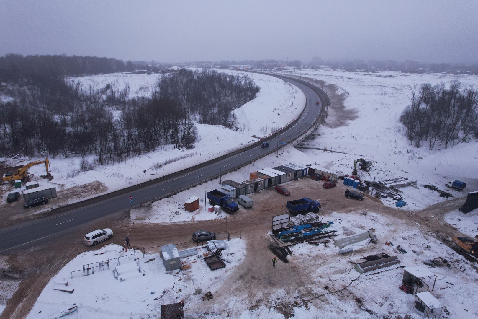 видео с коптера, дорога, вяземы,