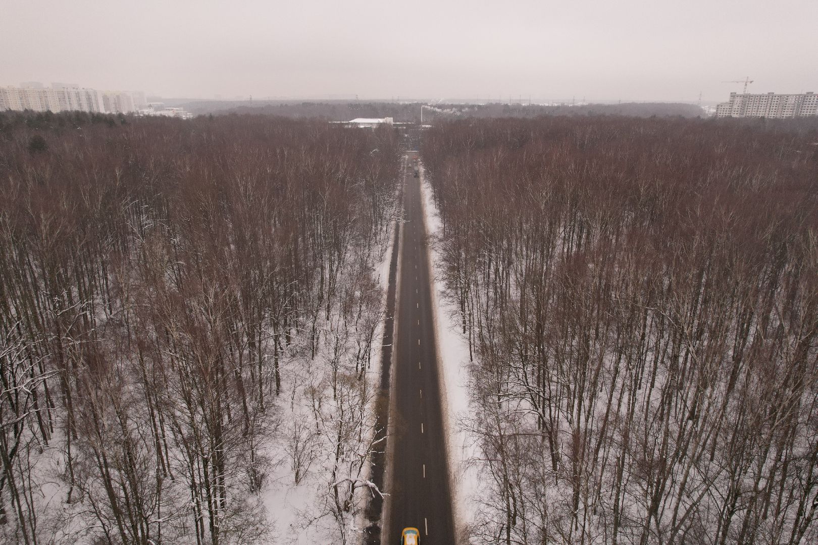 видео с коптера, дорога, путилково,
