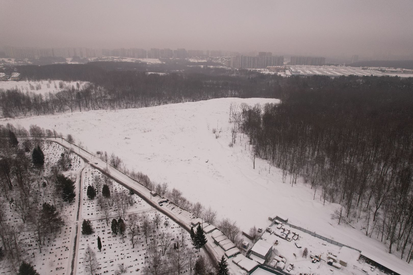 видео с коптера, дорога, путилково,