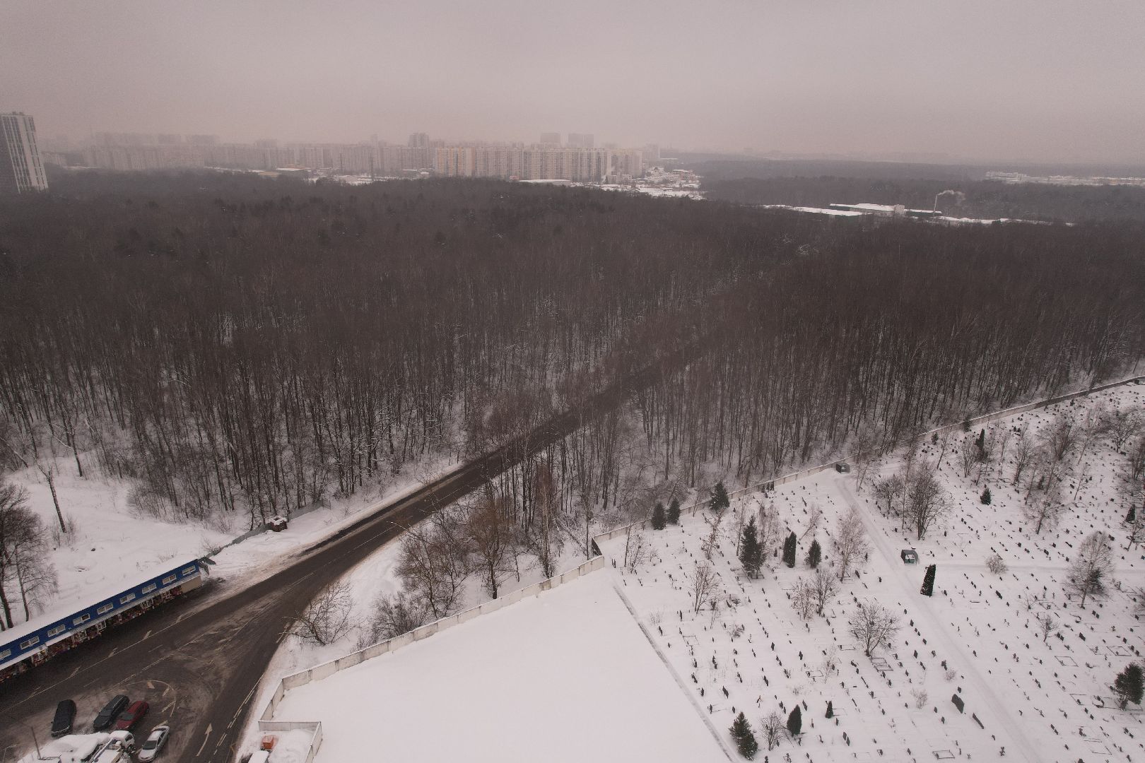 видео с коптера, дорога, путилково,
