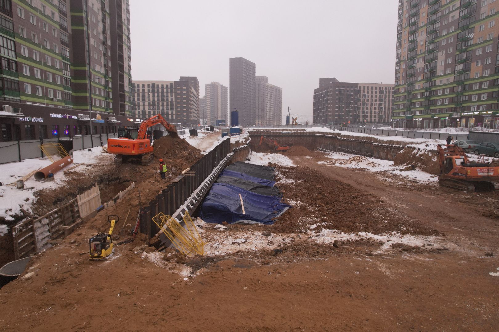 видео с коптера, тоннель, путилково,