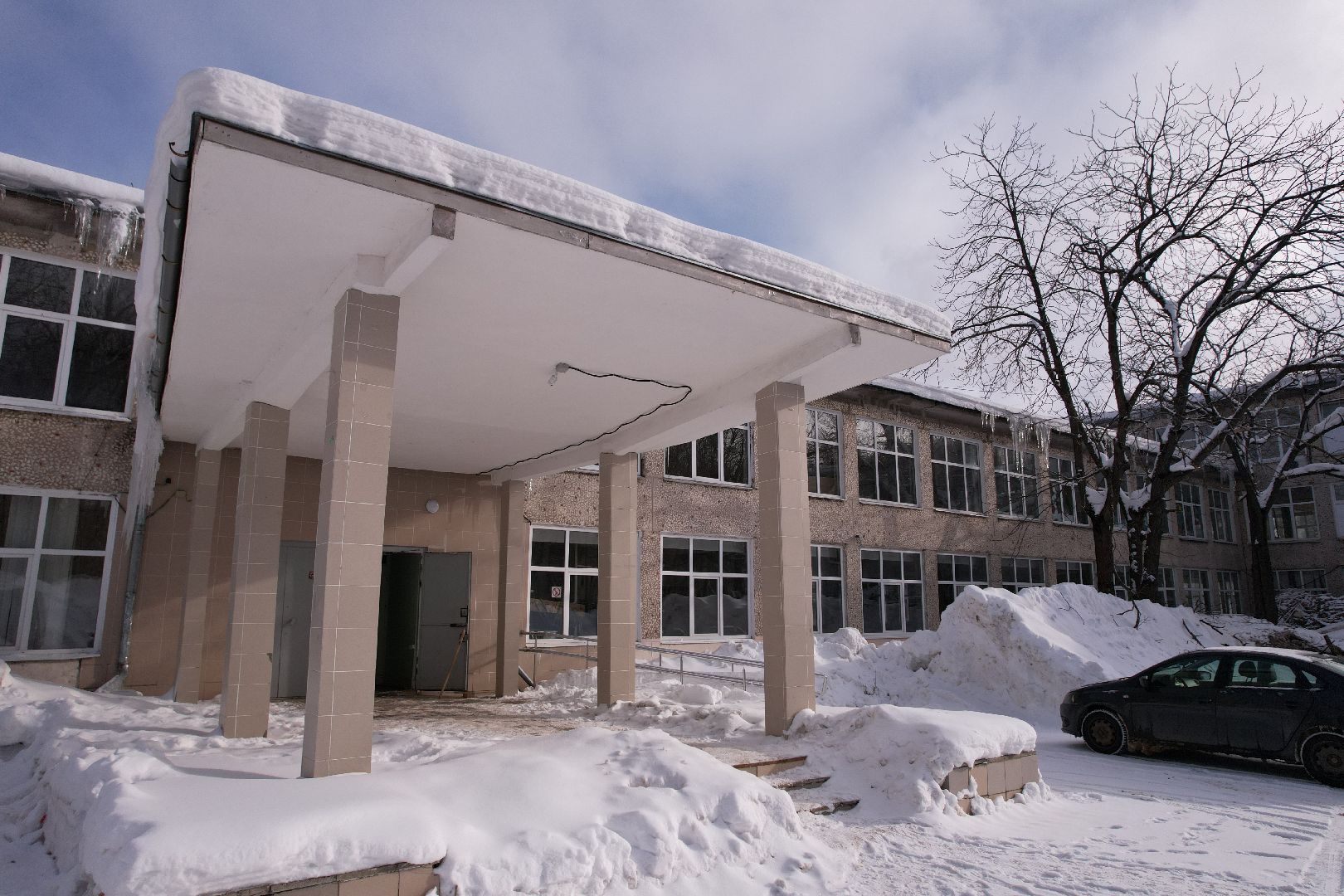 видео с коптера, школа,