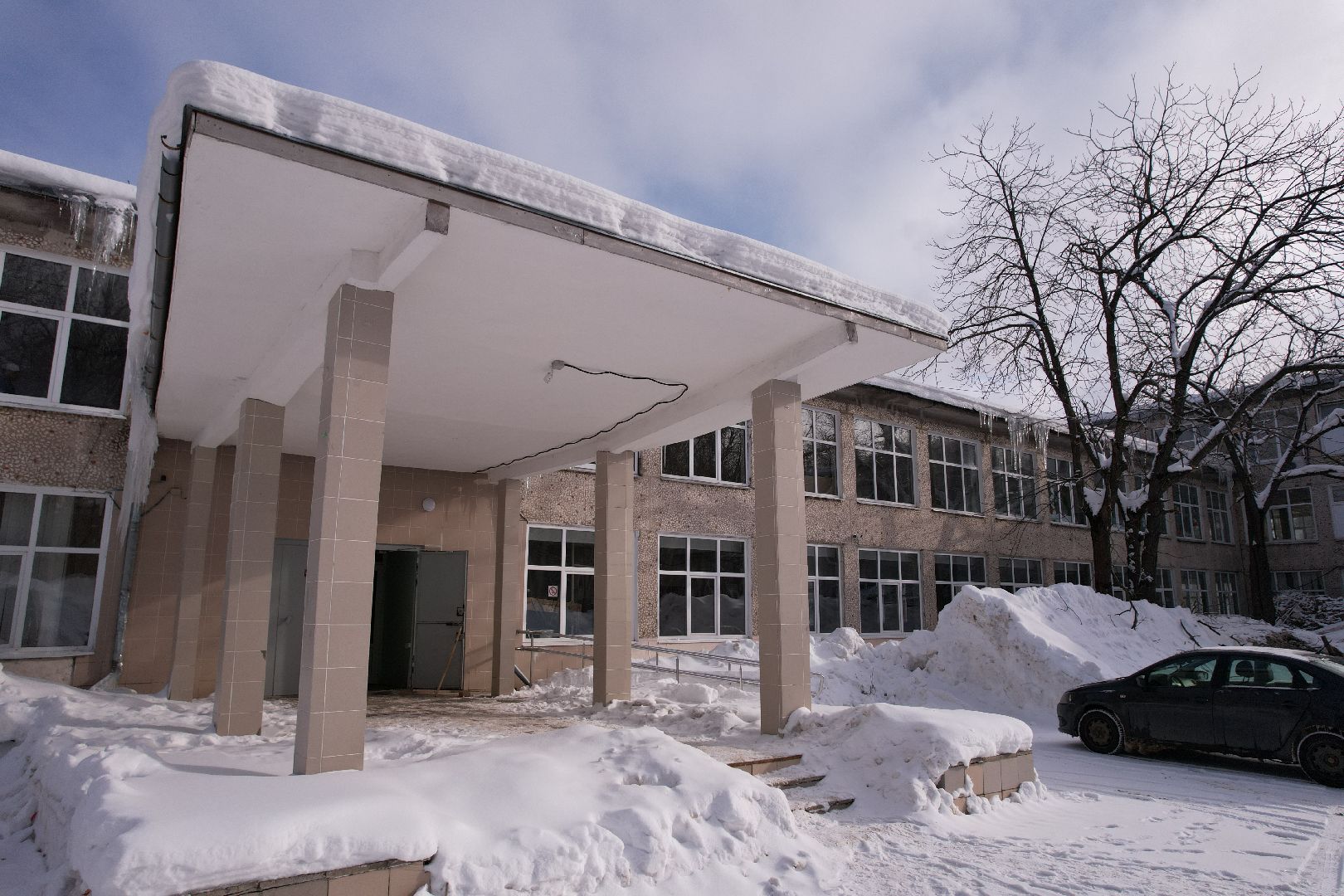 видео с коптера, школа,