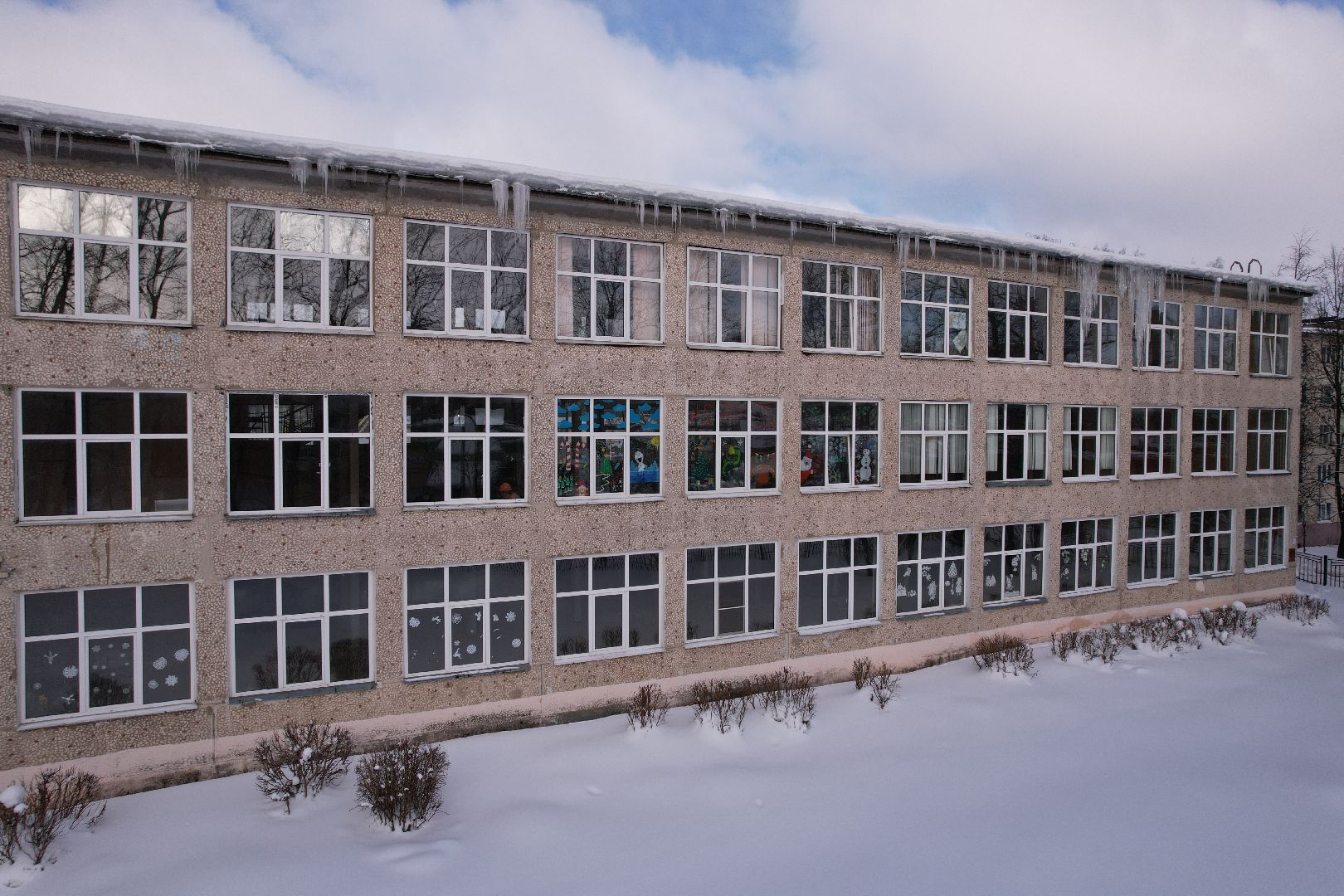 видео с коптера, школа,