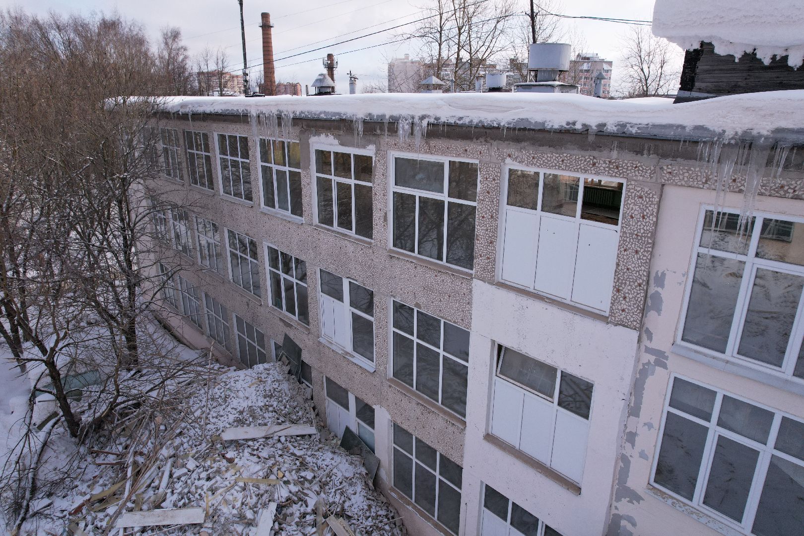 видео с коптера, школа,