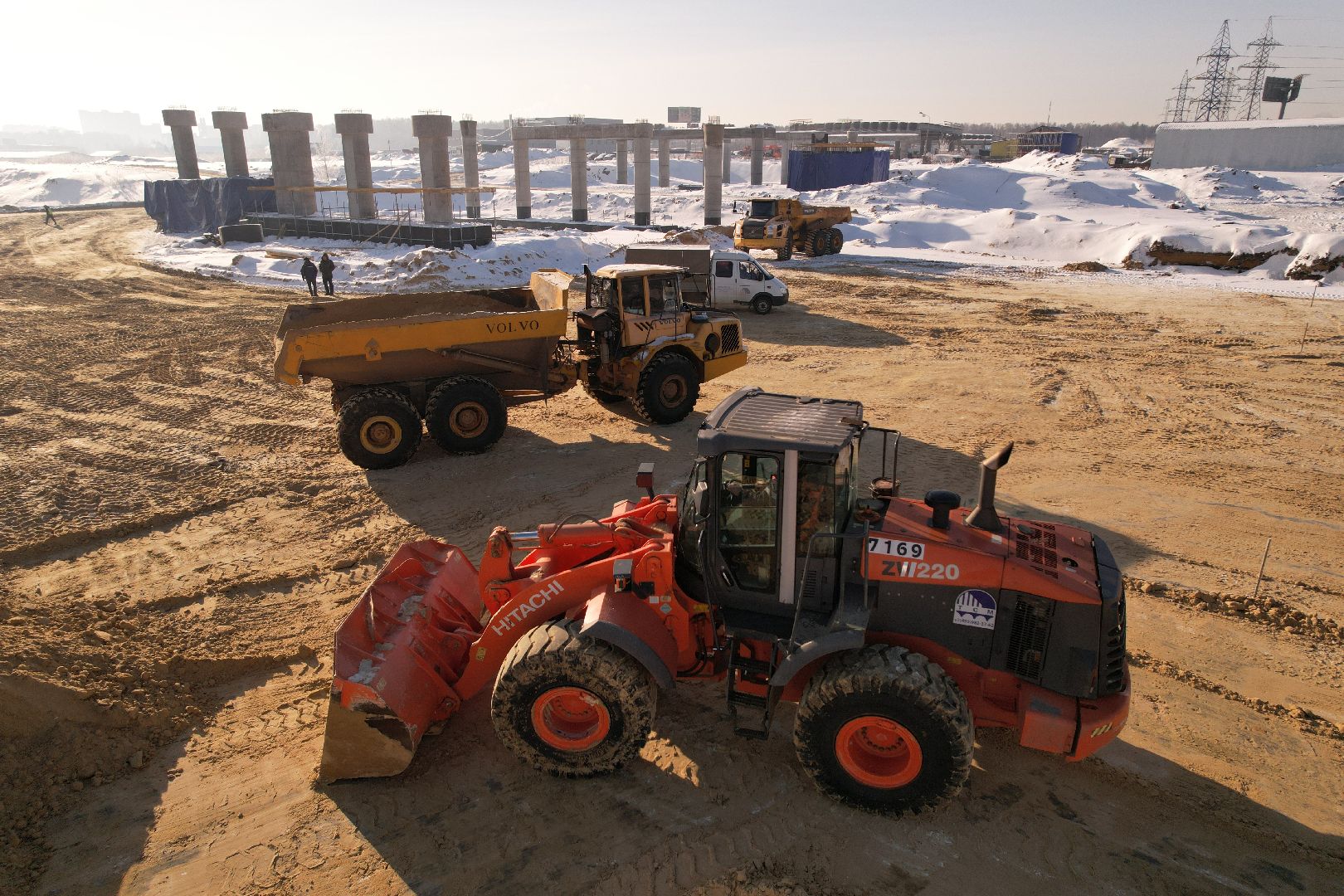 видео с коптера, люберцы, строительство, дороги,
