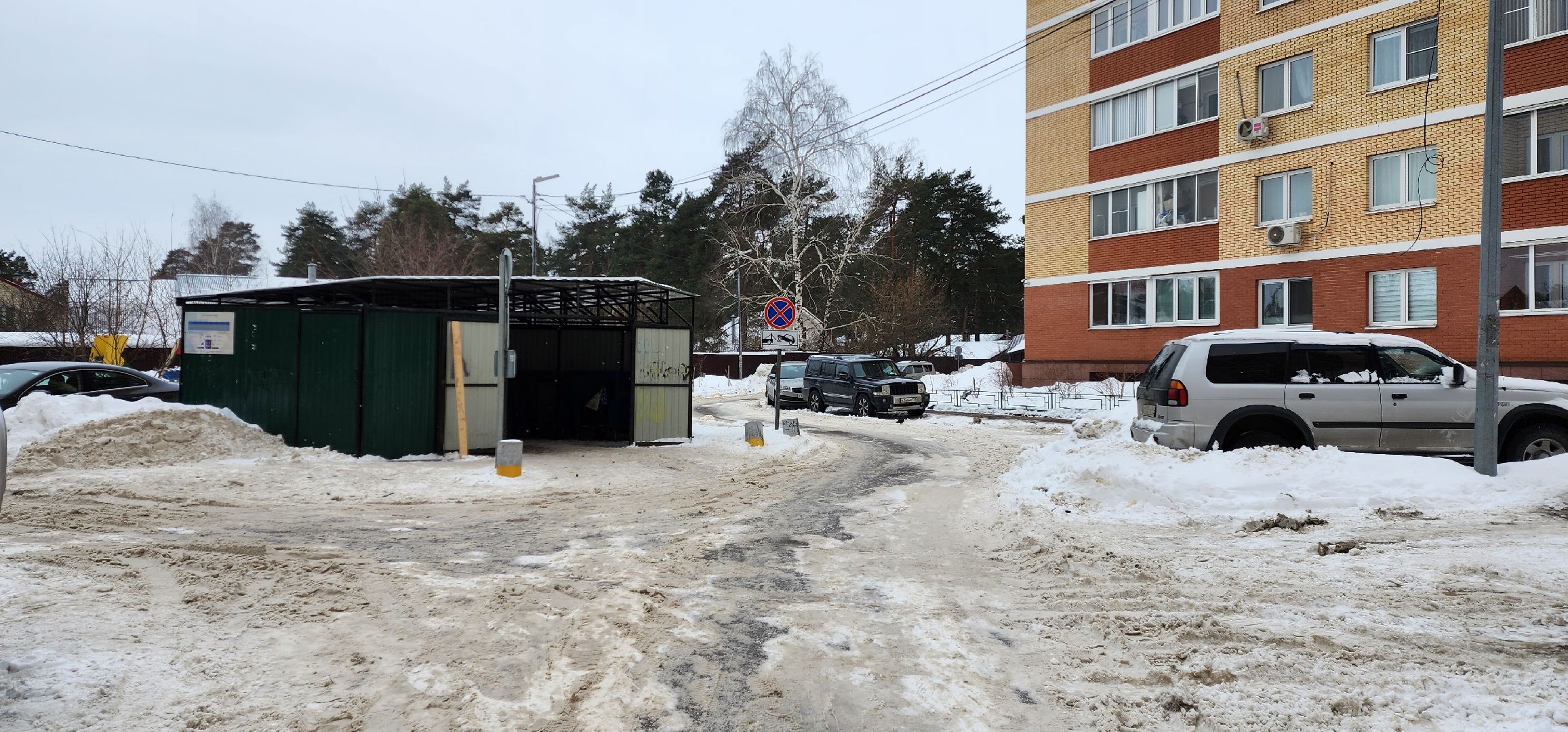 раменское, дороги, благоуйстройство, ограничение парковки у контейнерной площадки, лучистая 1,