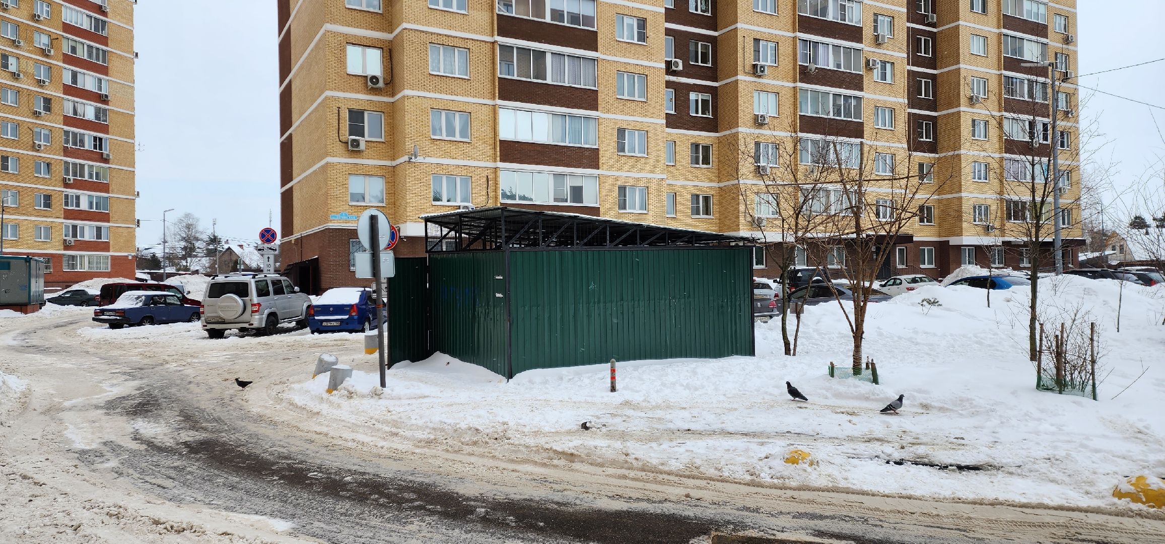 раменское, дороги, благоуйстройство, ограничение парковки у контейнерной площадки, лучистая 1,