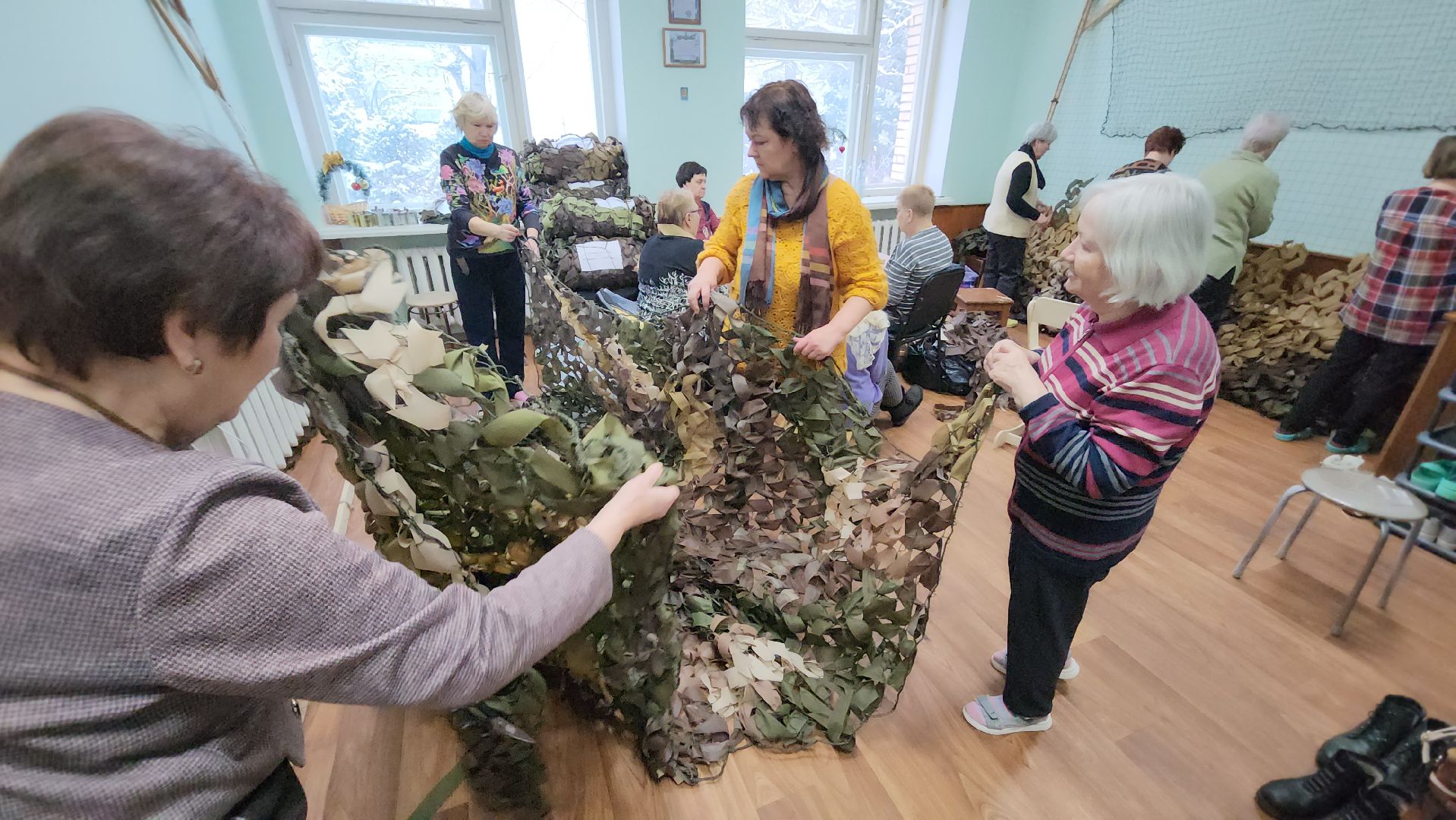 маскировочная сеть, сво, спецоперация, активное долголетие, руза, рузский городской округ, московская область,