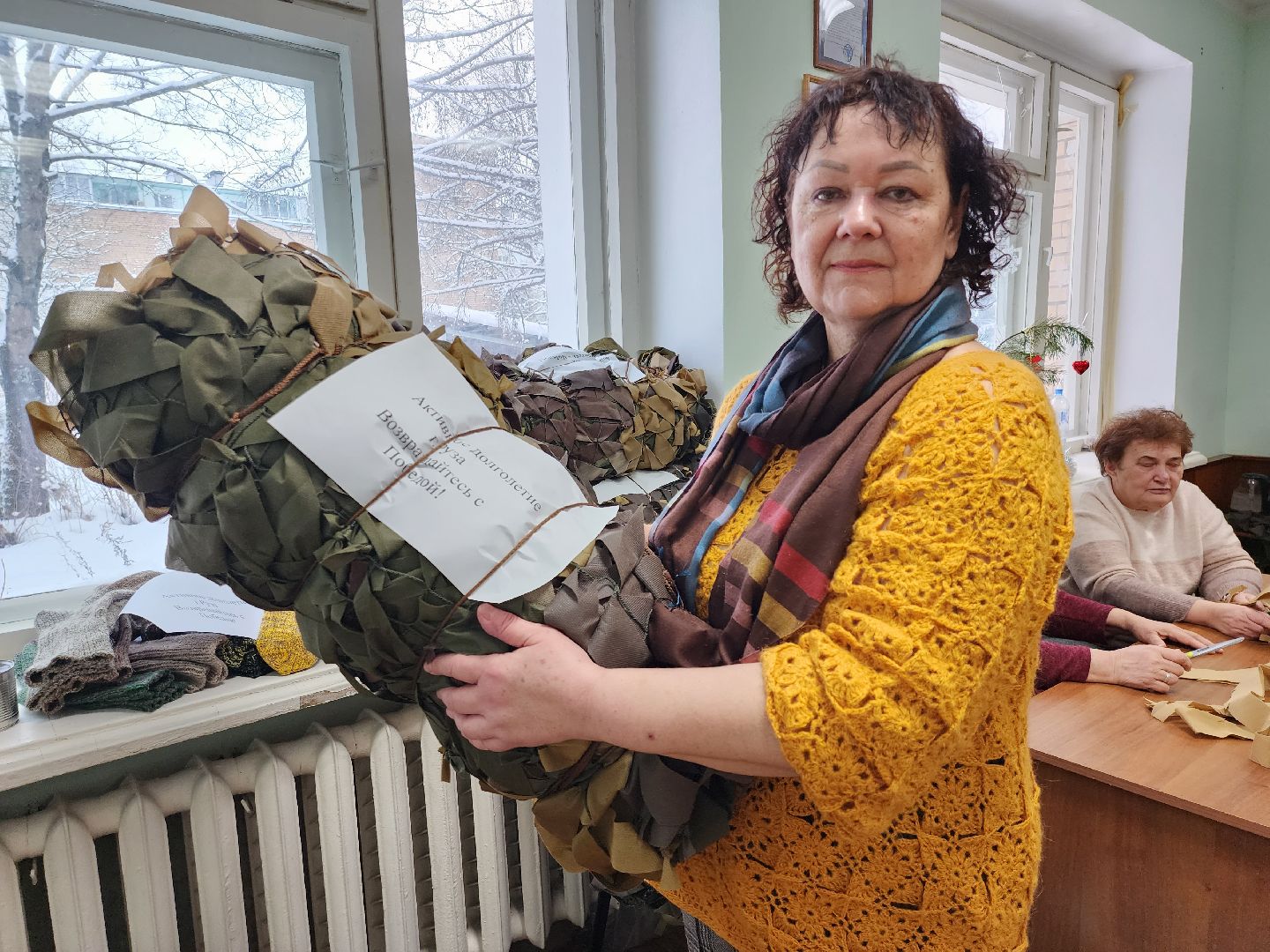 маскировочная сеть, сво, спецоперация, активное долголетие, руза, рузский городской округ, московская область,