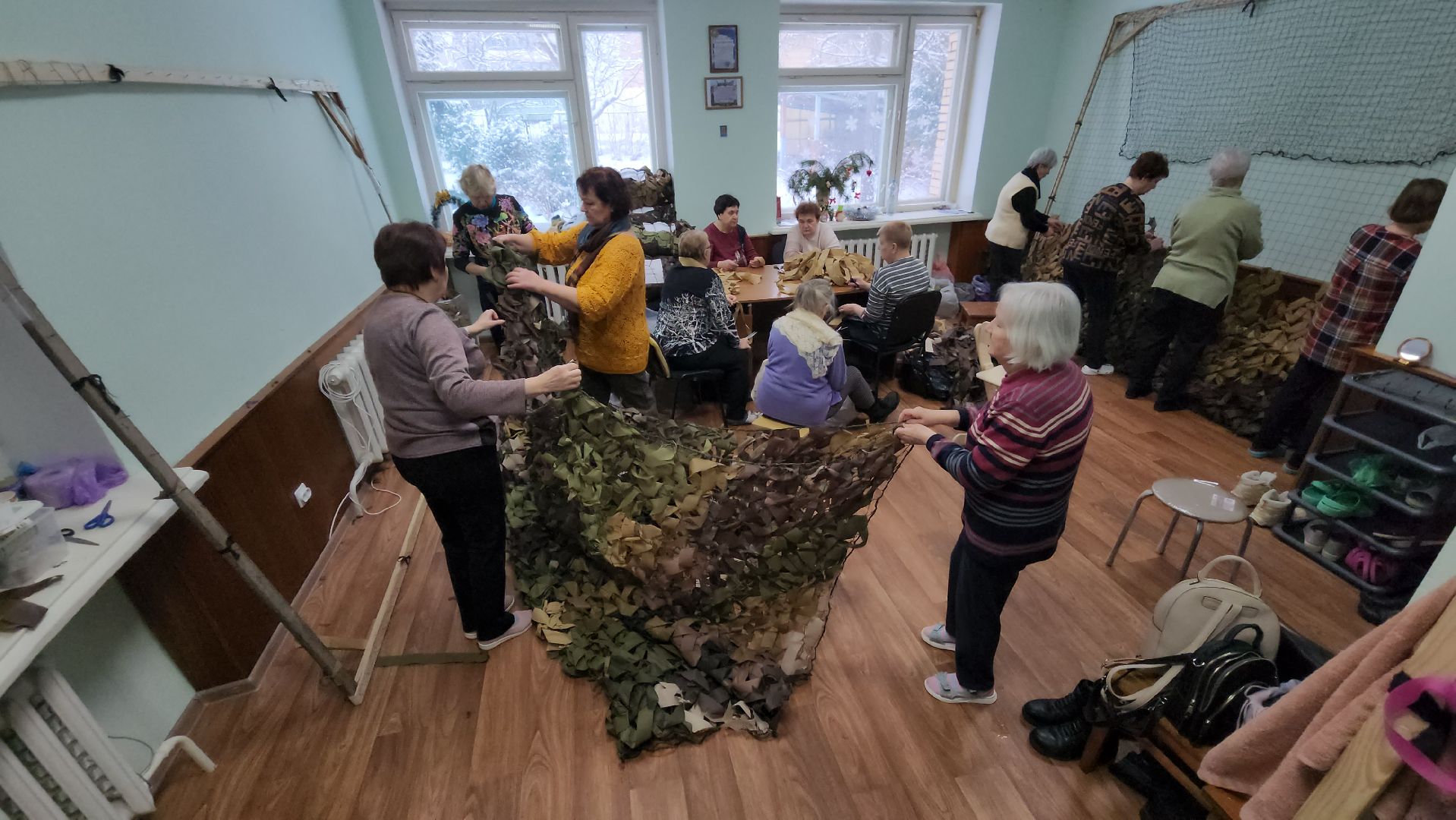 маскировочная сеть, сво, спецоперация, активное долголетие, руза, рузский городской округ, московская область,