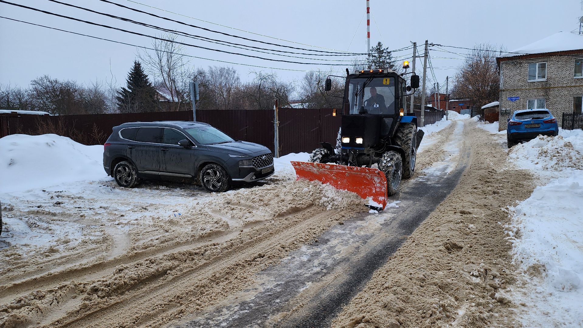 кашира, жкх, уборка снега, трактор, контейнерная площадка, мбу благоустройство,