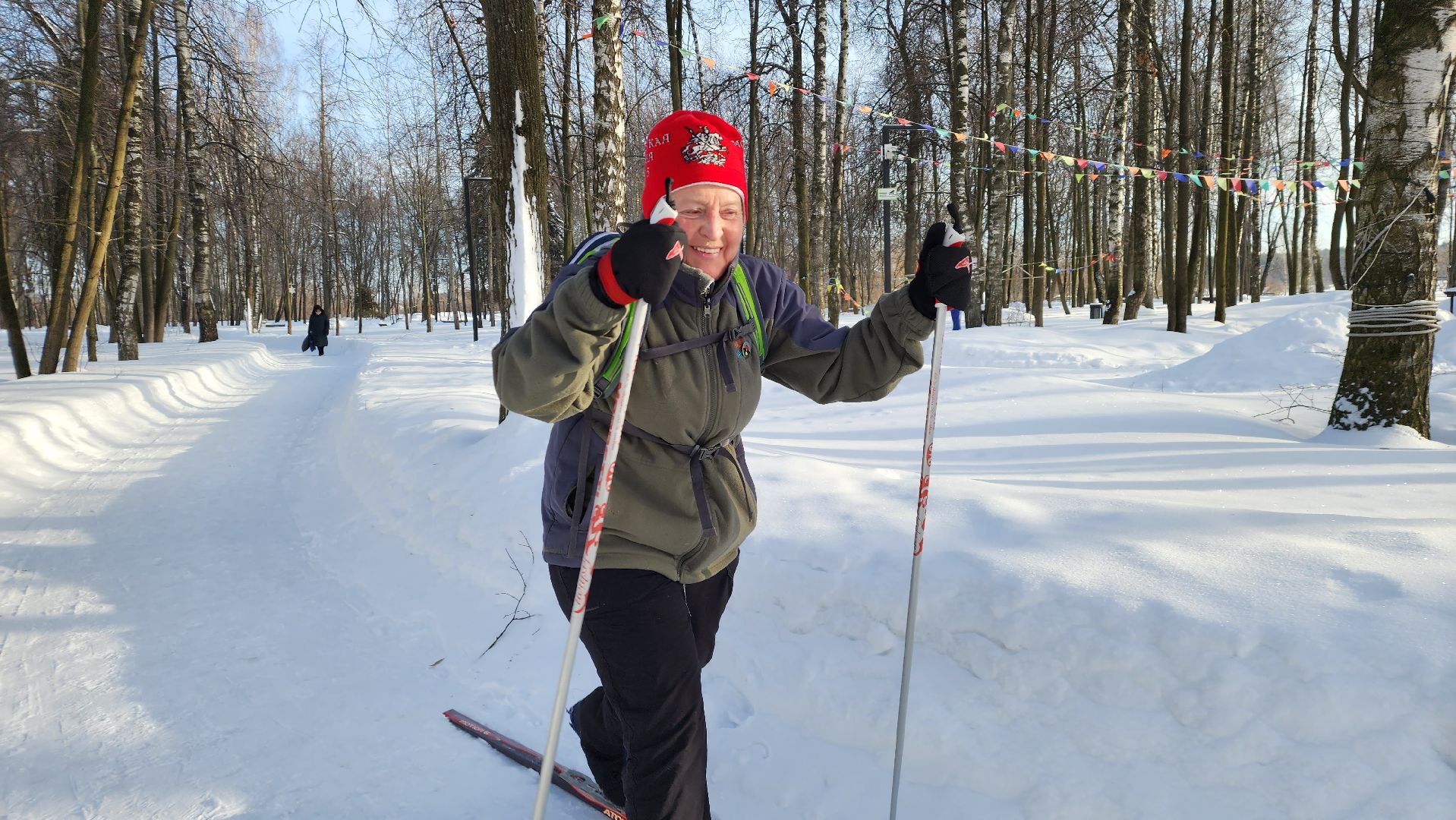 активное долголетие, лыжня в парке, спорт, Лосино-Петровский,