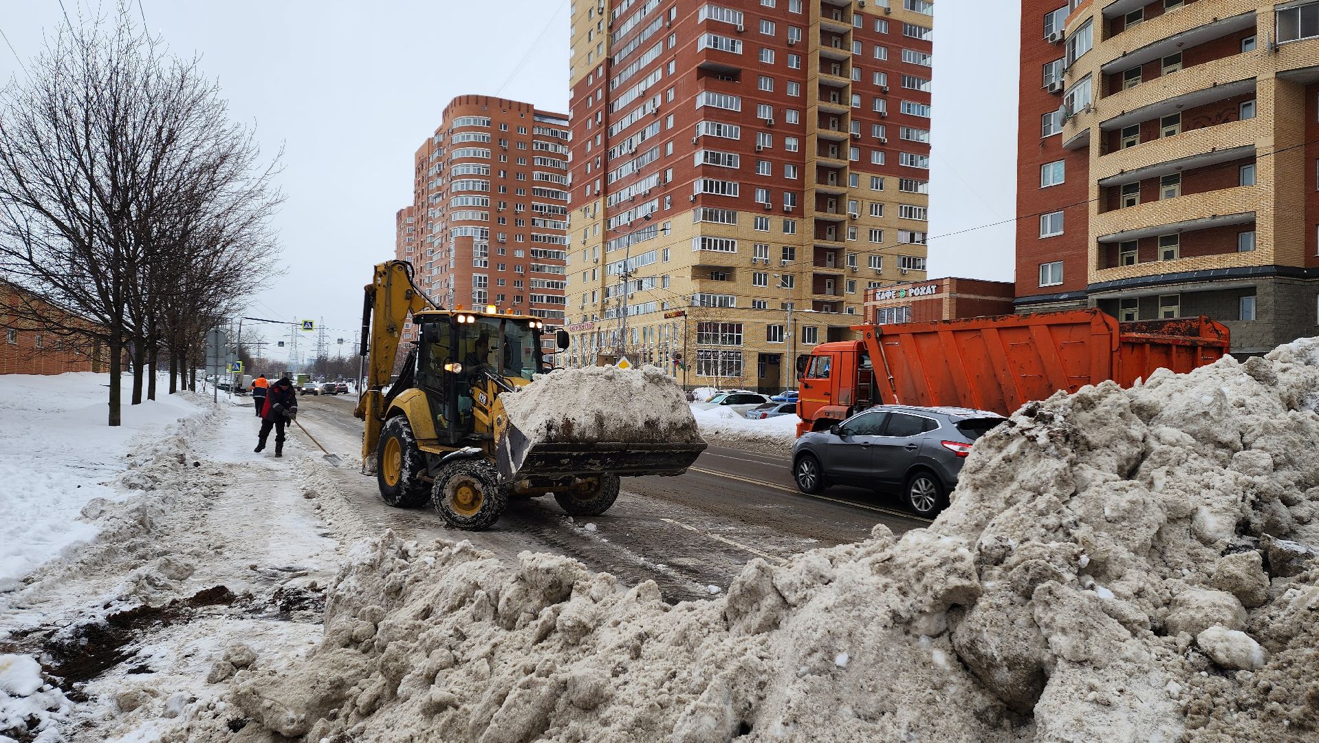 уборка снега, уборка дорог,