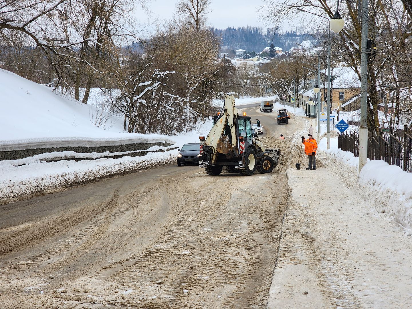 уборка дорог, уборка снега, руза, рузский городской округ, московская область, подмосковье, коммунальная техника,