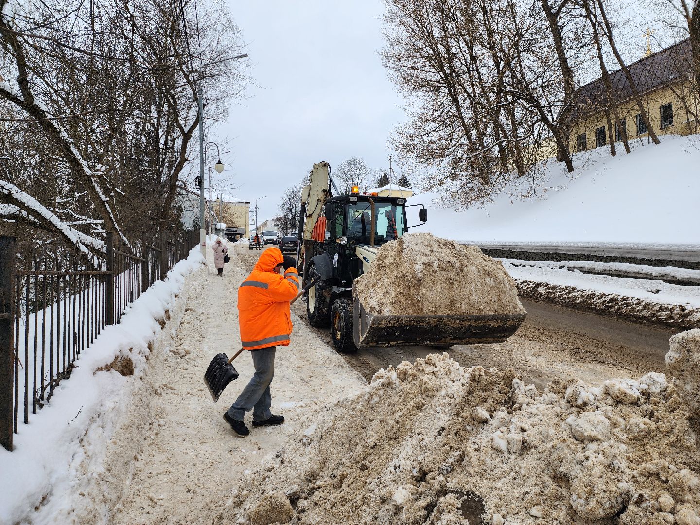 уборка дорог, уборка снега, руза, рузский городской округ, московская область, подмосковье, коммунальная техника,