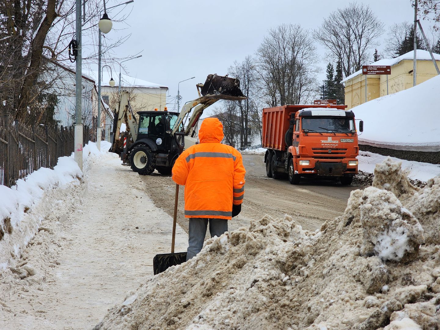 уборка дорог, уборка снега, руза, рузский городской округ, московская область, подмосковье, коммунальная техника,
