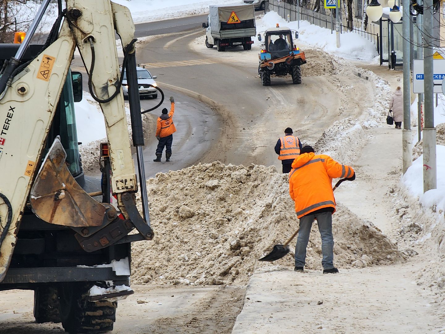 уборка дорог, уборка снега, руза, рузский городской округ, московская область, подмосковье, коммунальная техника,