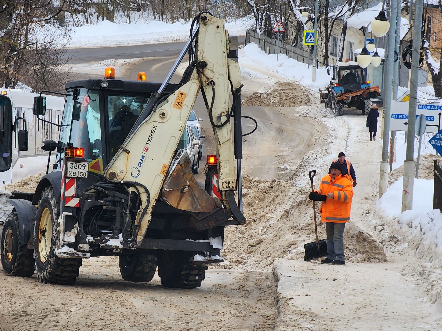 уборка дорог, уборка снега, руза, рузский городской округ, московская область, подмосковье, коммунальная техника,