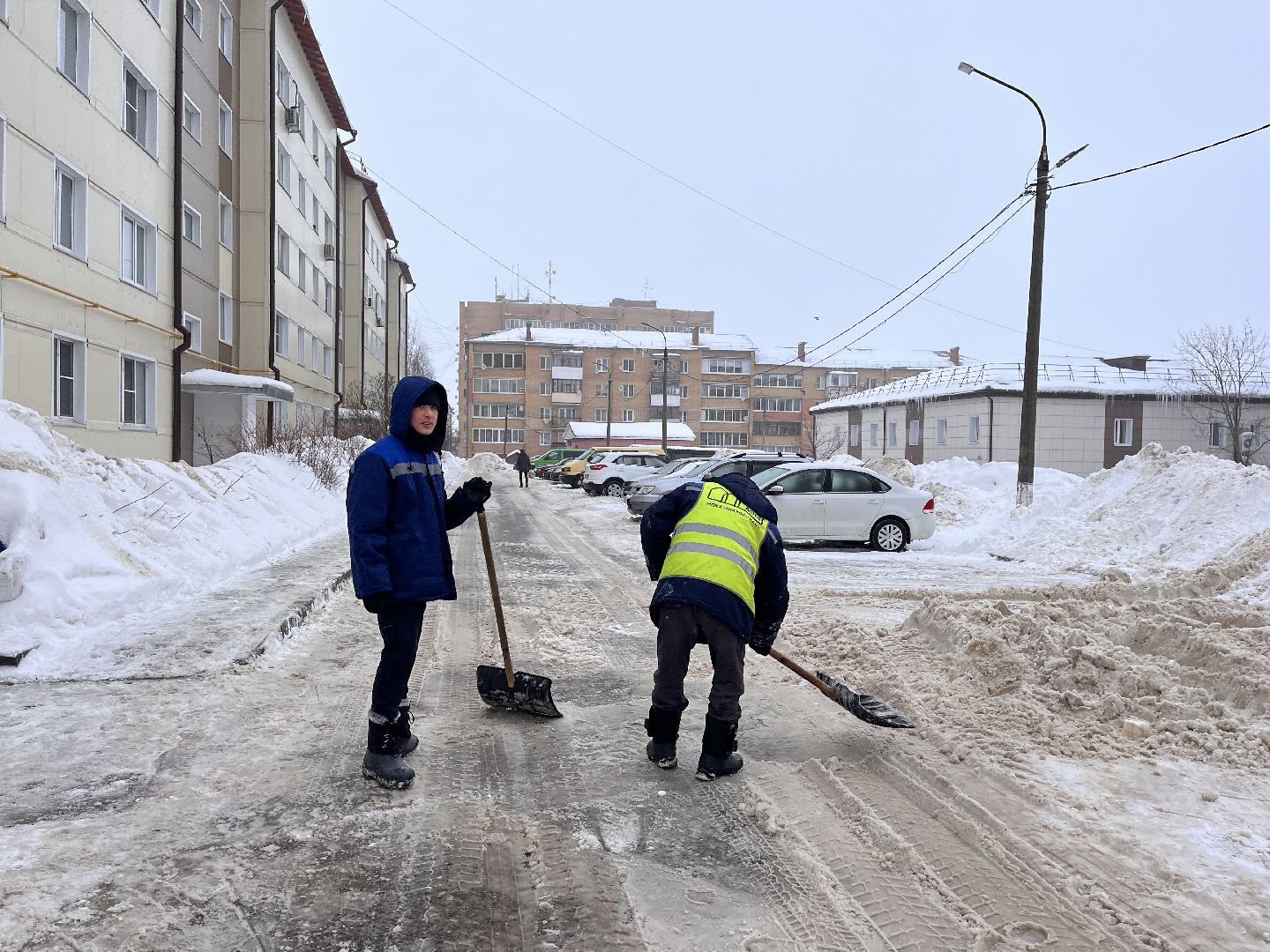 снег, шаховская, очистка снега, очистка_дворов,