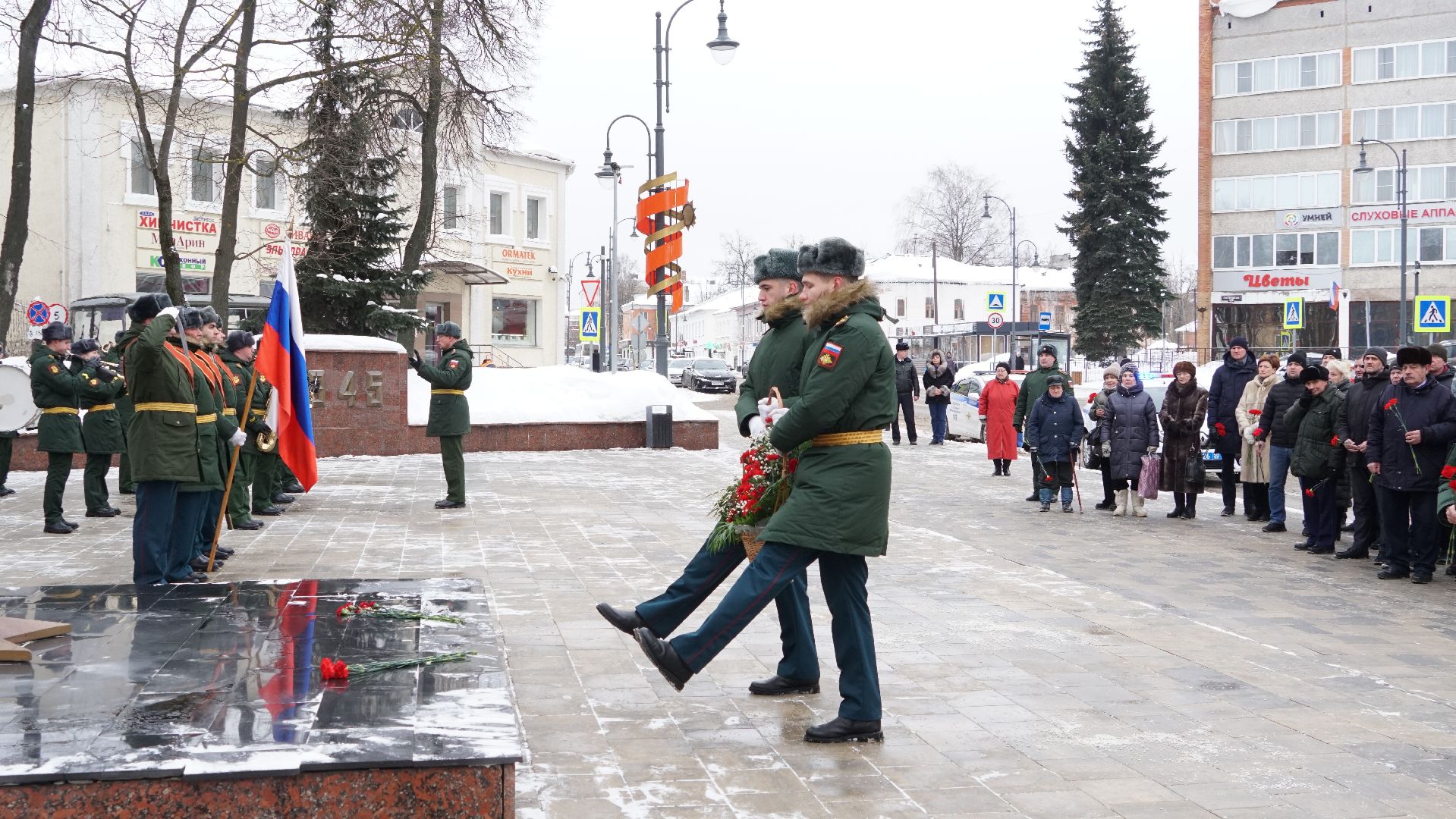 Егорьевск, Митинг, день защитника отечества, памятник, вечный огонь, солдат,