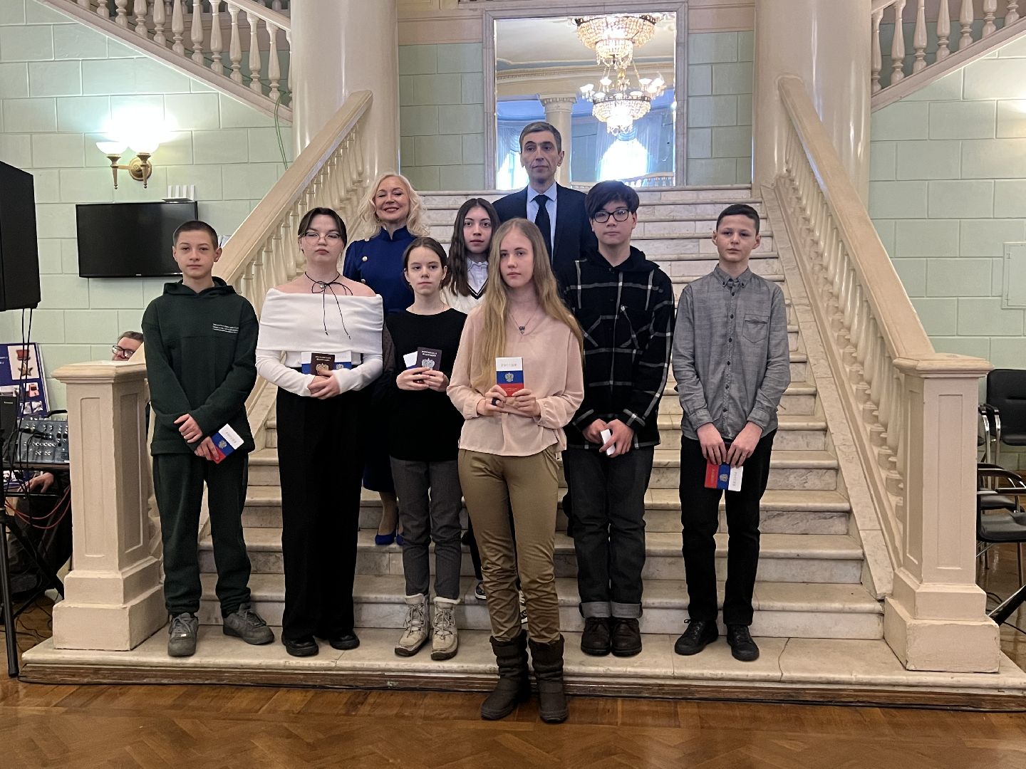 вручение паспортов, Дворец Культуры, Жуковский,юные жители Жуковского,