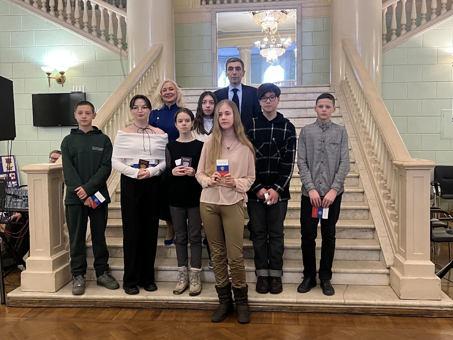 вручение паспортов, Дворец Культуры, Жуковский,юные жители Жуковского,