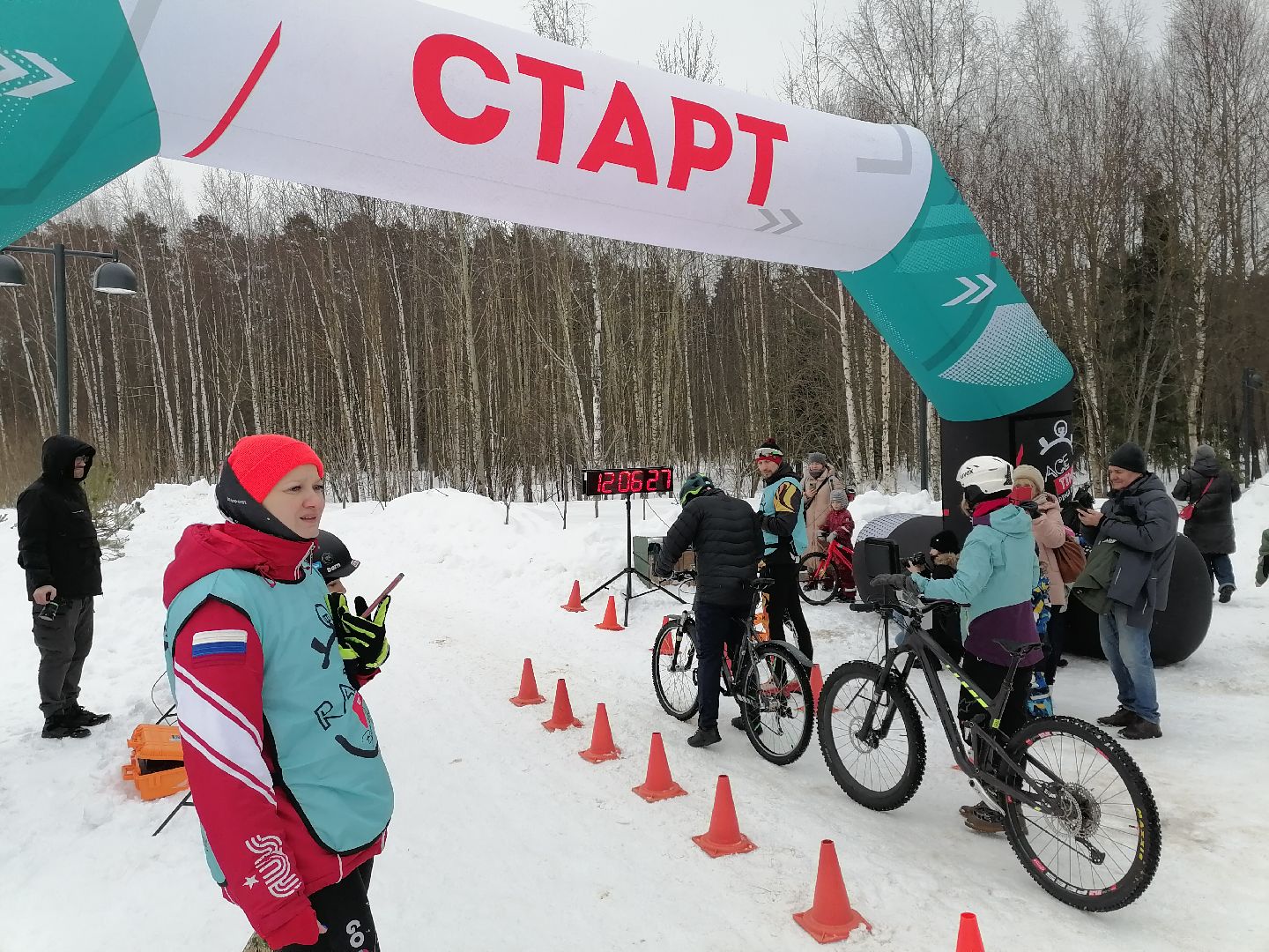 Велогонка, спорт в подмосковье, зима 2024,