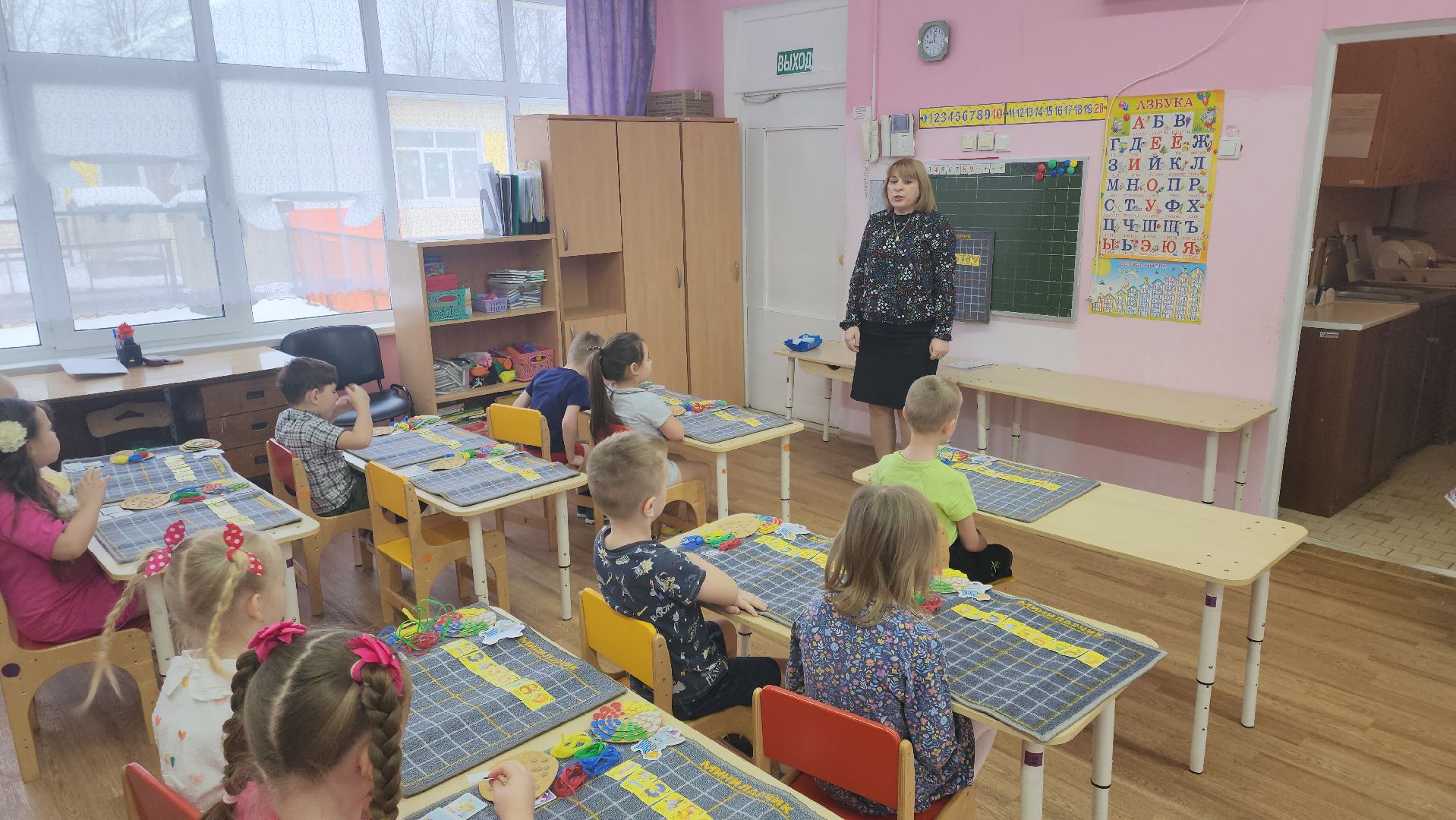 кашира, детский сад 7, школа 9, предшкола, коврограф мини ларчик, математика, подготовка к школе,