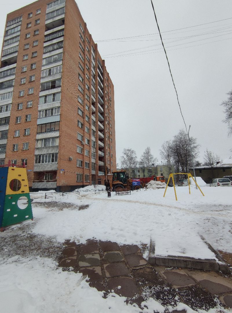 ЖКХ, Дубна, Трактор, уборка,