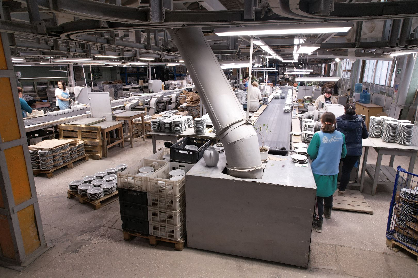 видео с коптера, завод, фарфор,