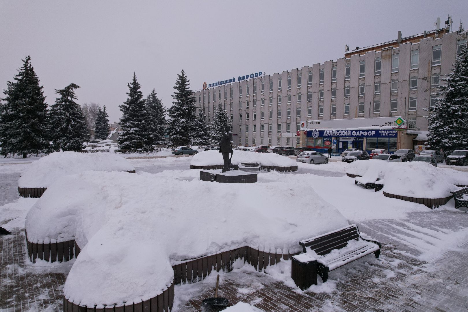 видео с коптера, завод, фарфор,