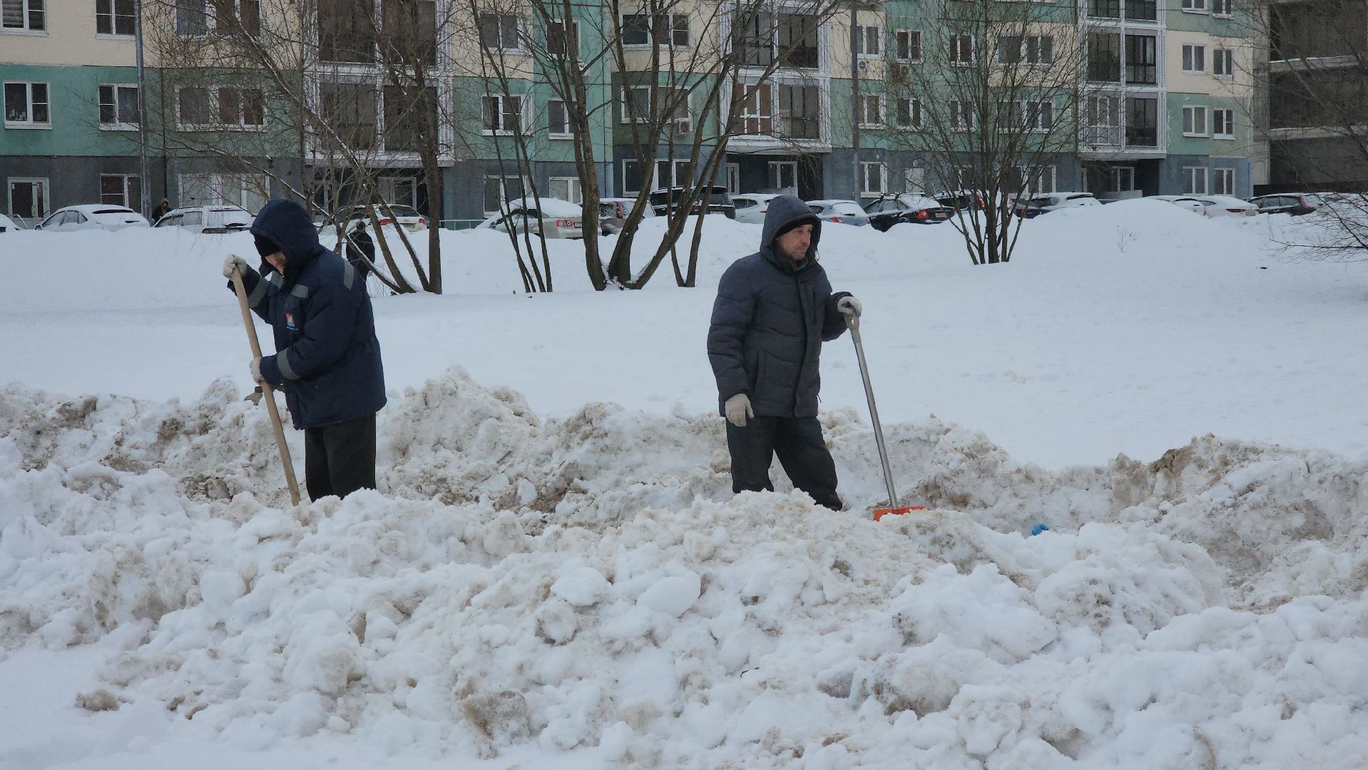 долгопрудный, уборка снега, коммунальная техника,