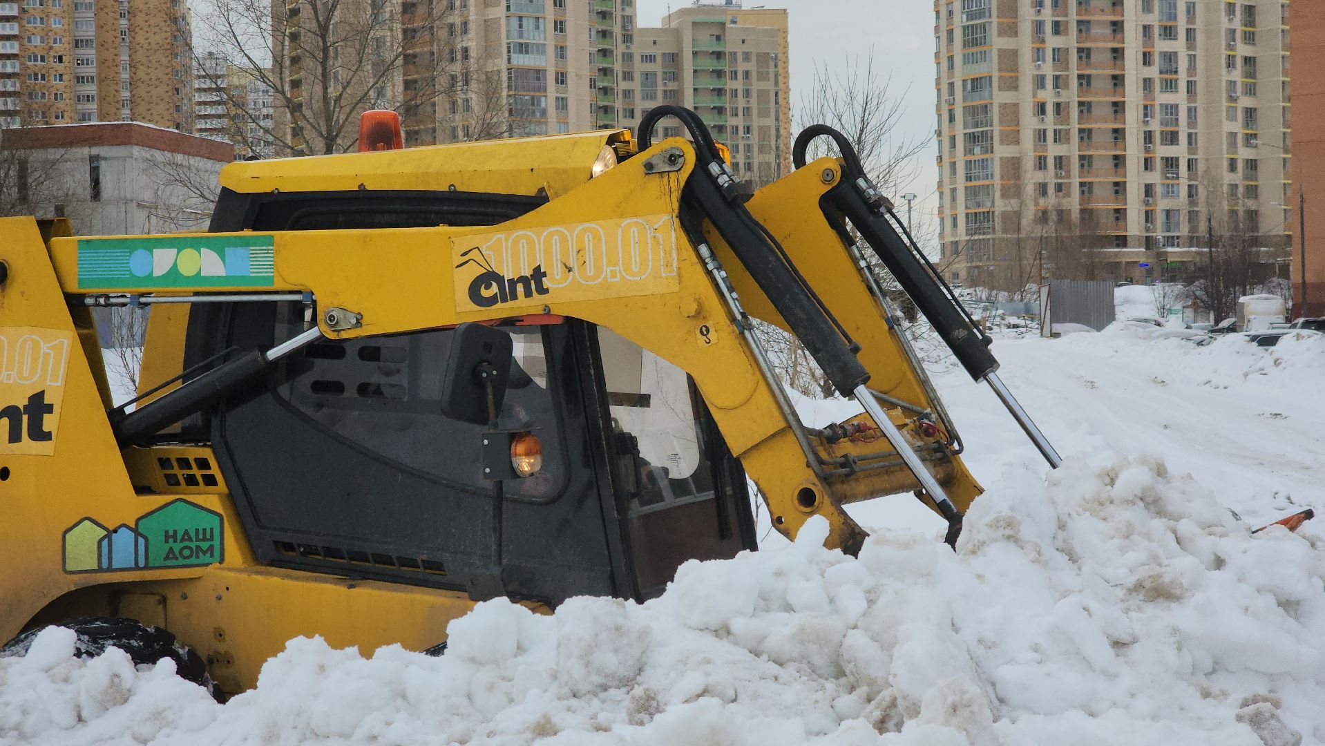 долгопрудный, уборка снега, коммунальная техника,