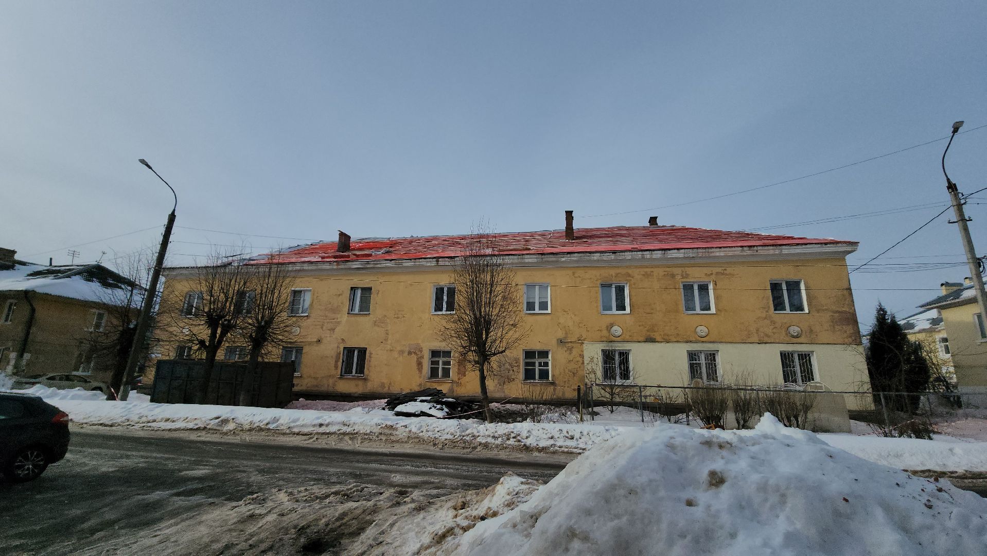 серпухов, улица калинина, демонтаж кровли, капитальный ремонт, строительные работы,