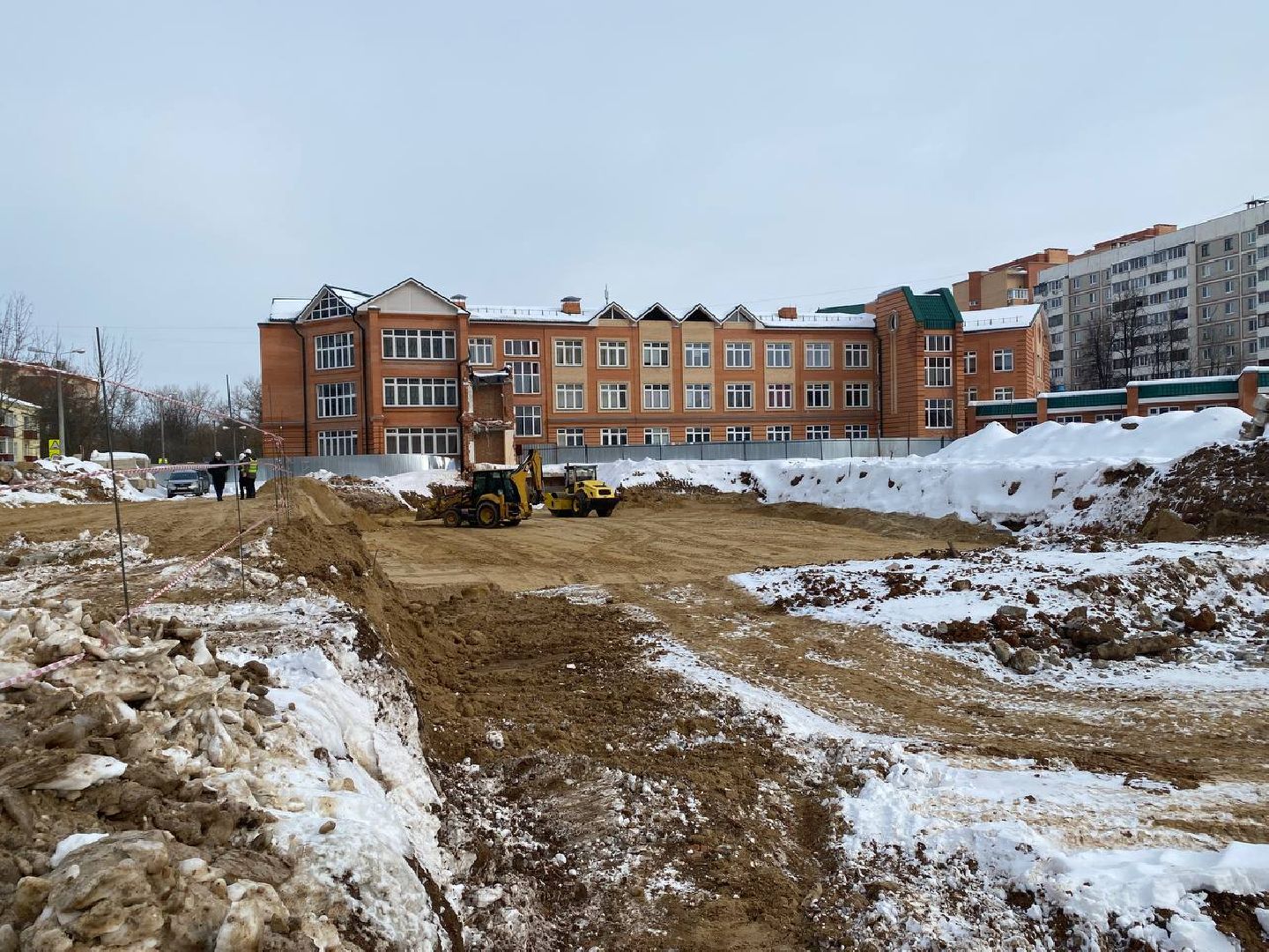 чехов, строительство, школа, прораб, стройка,