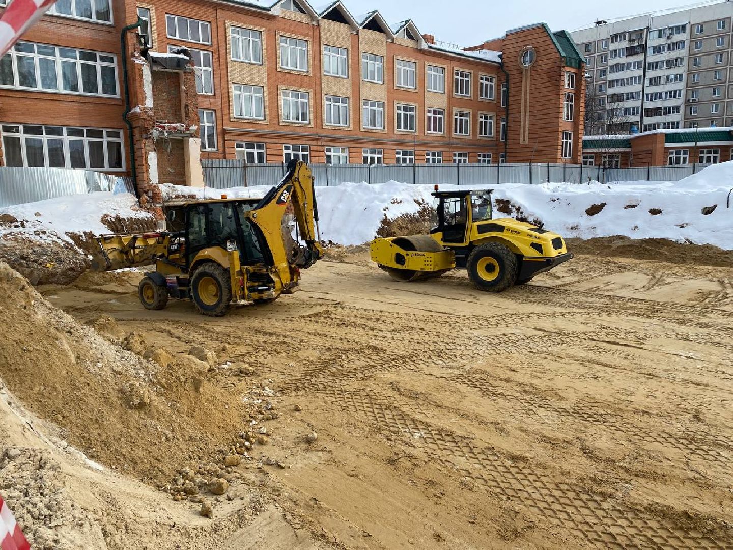 чехов, строительство, школа, прораб, стройка,