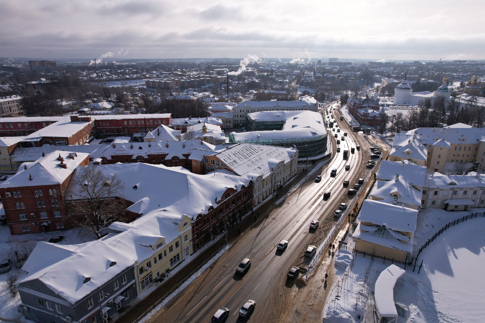 видео с коптера, сергиев посад, культура, музей,