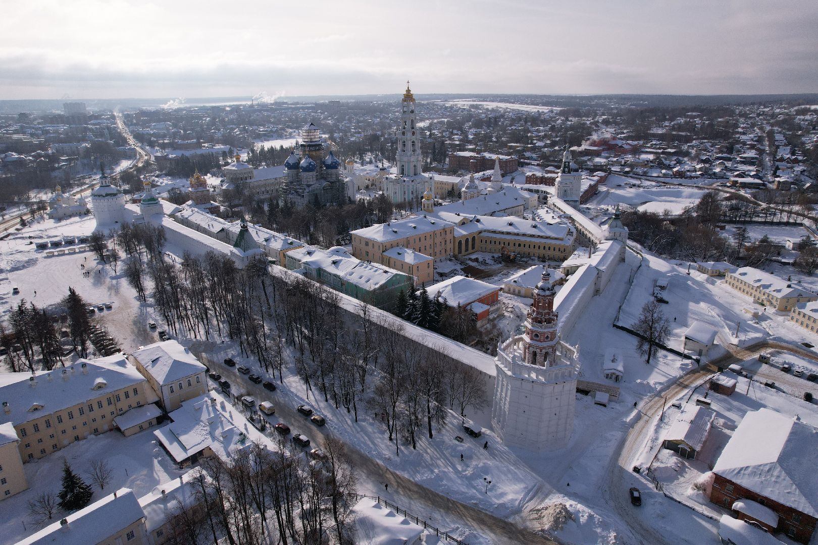 видео с коптера, сергиев посад, культура, музей,
