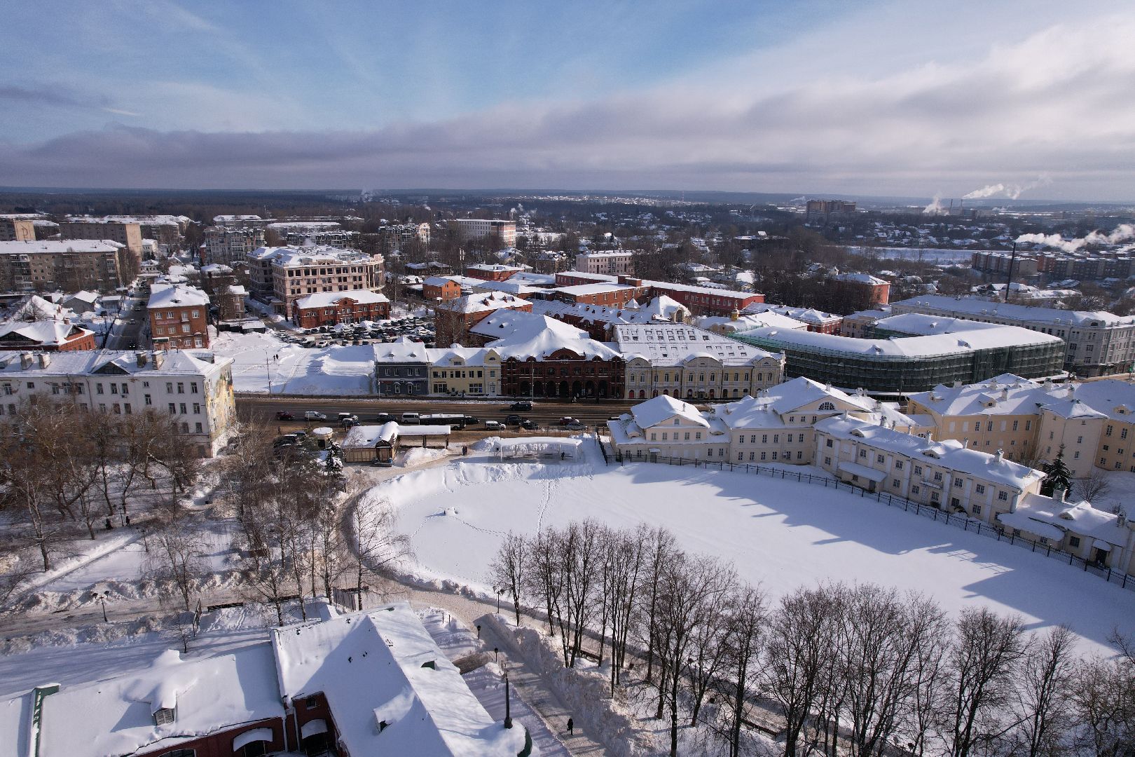 видео с коптера, сергиев посад, культура, музей,