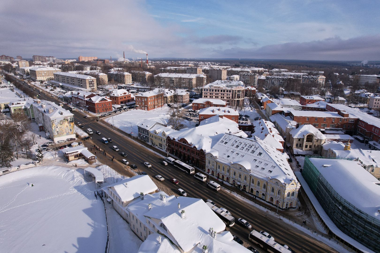 видео с коптера, сергиев посад, культура, музей,